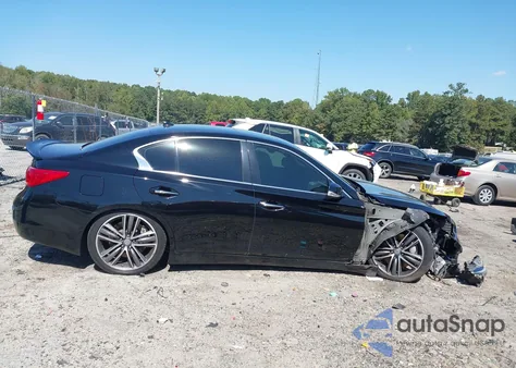 2014 Infiniti Q50 Hybrid Sport from USA, damaged, VIN JN1AV7AP8EM691226
